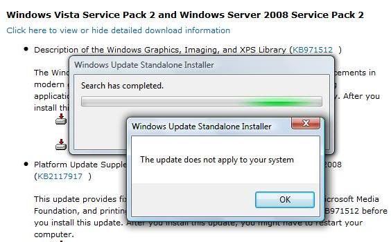 Vista Sp2 Will Not Install