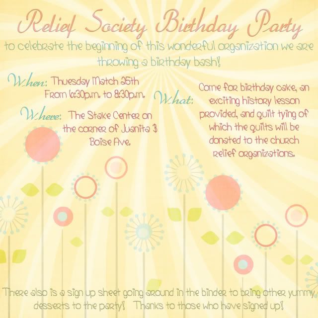 relief society birthday