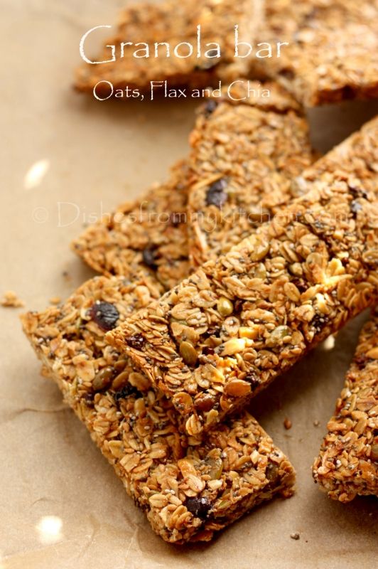 Dishesfrommykitchen GRANOLA BAR OATS, FLAX SEED, CHIA SEED, PUMPKIN SEED