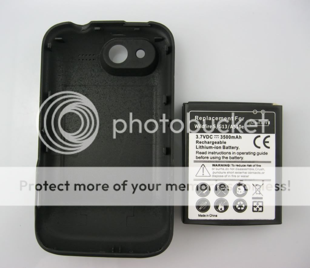 3500mAh Extended Battery Door Cover for HTC WILDFIRE S  