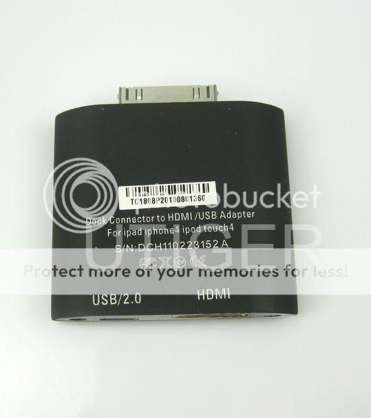 Dock to HDMI USB Adapter For ipad ipad2 iPhone4 iPod  