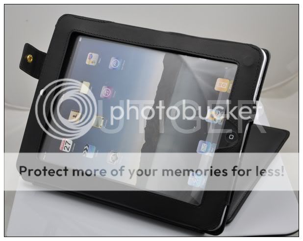 Leather Case Cover + screen protector For Apple iPad 2  